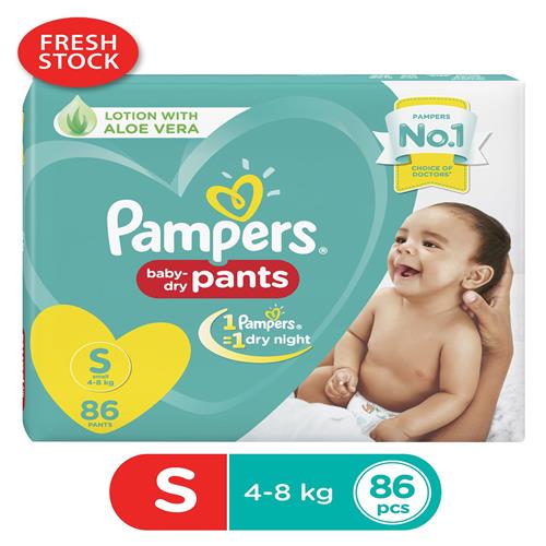 PAMPERS PANTS S (4-8kg) 86 PANTS